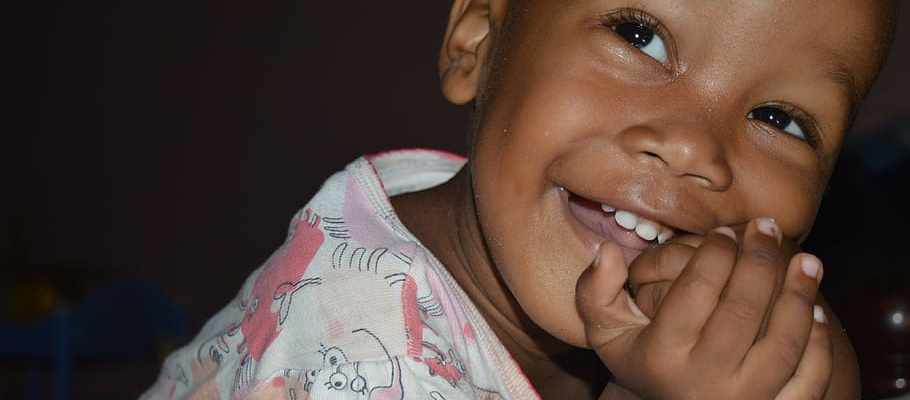 the precious and priceless smile of a child